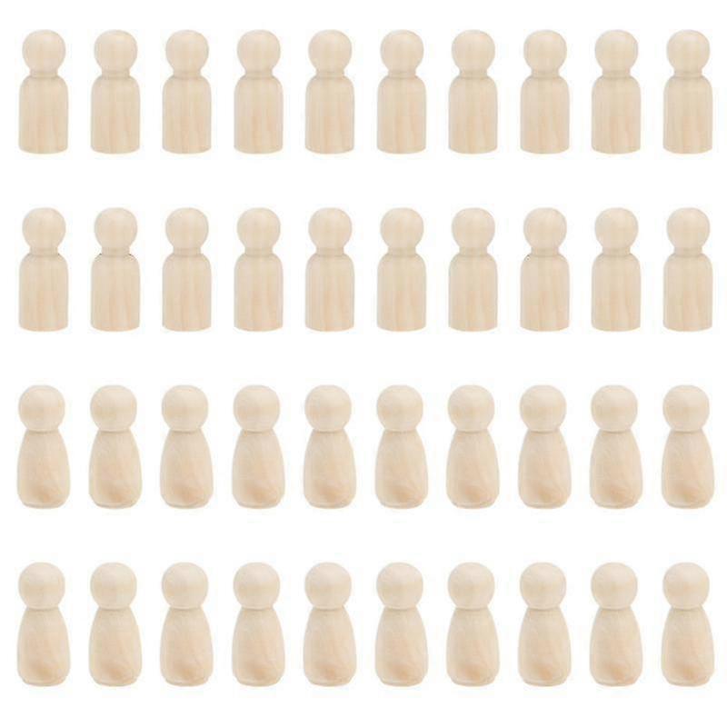 40pcs Poupée en bois