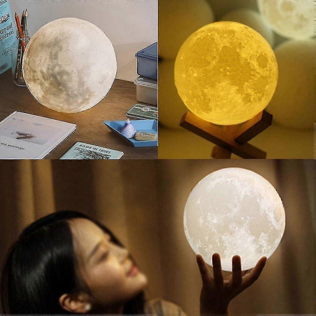 3d Print Unique Moon Lights Night Light Moon Light Touch Control Charging Led