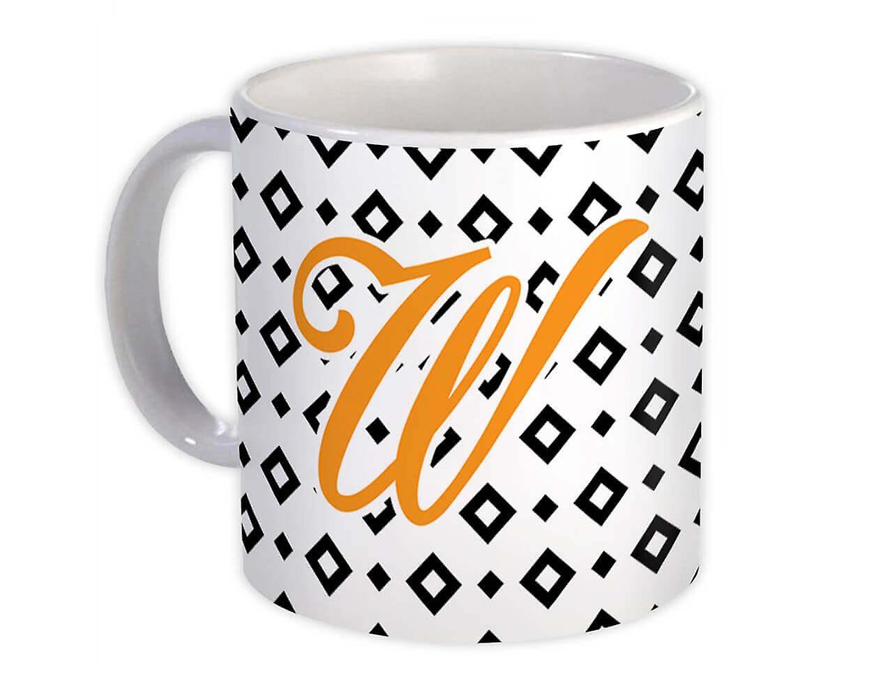 Presentmugg: Monogram Letter W Alphabet