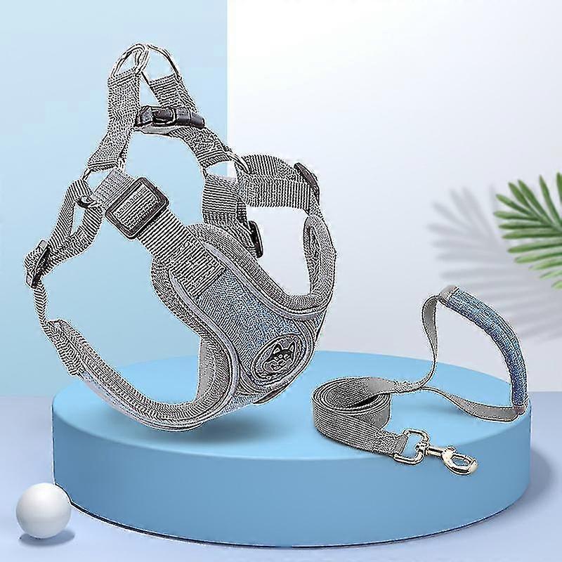 No Pull Reflective Dog Harness And Leash Set Heavy Duty Adjustable For Dog Of All Sizes Walking