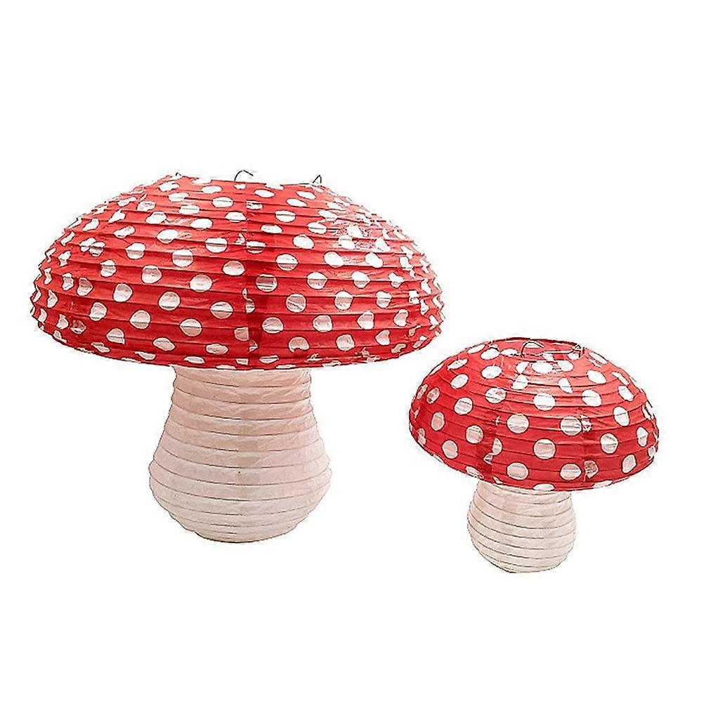 2 Pcs Mushroom Shape Lantern Decorative Hanging Lantern Party Layout Lanterns