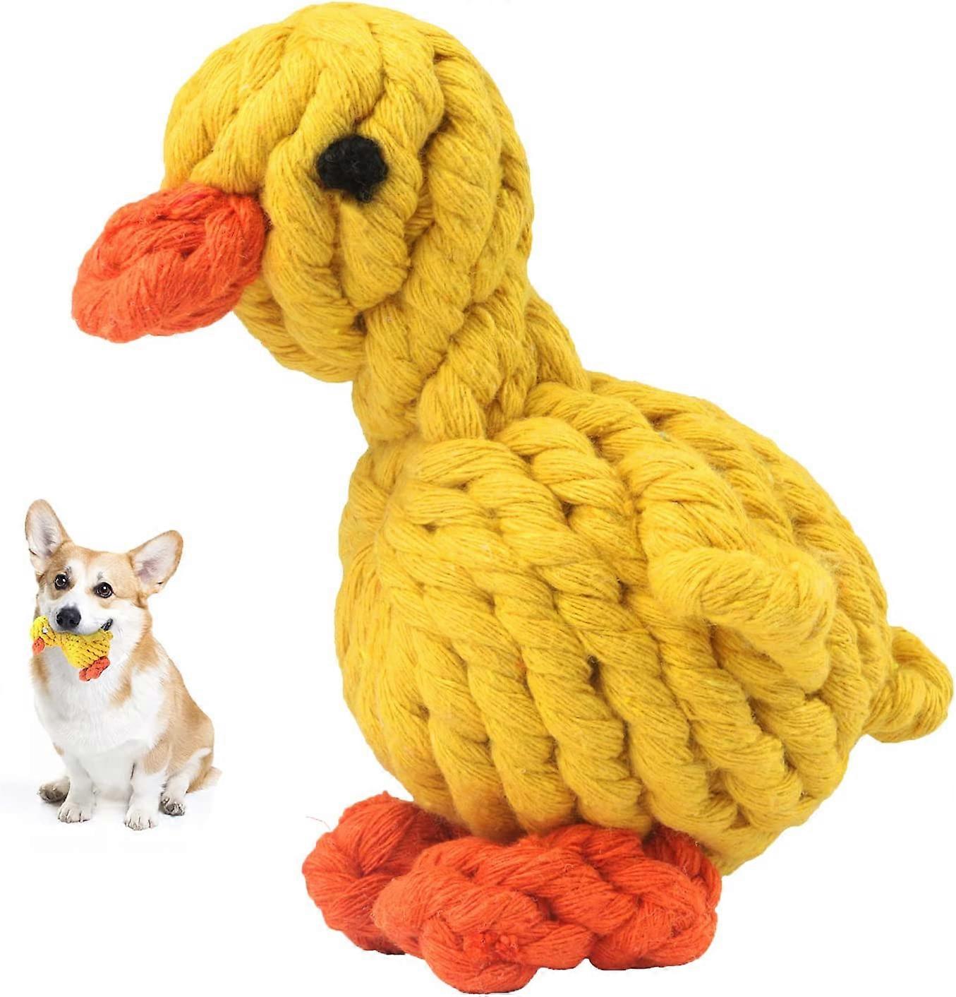 Puppy chew toys, dog teething/training rope toy, puppy (duck) cotton rope toy to avoid puppy boredom and anxiety