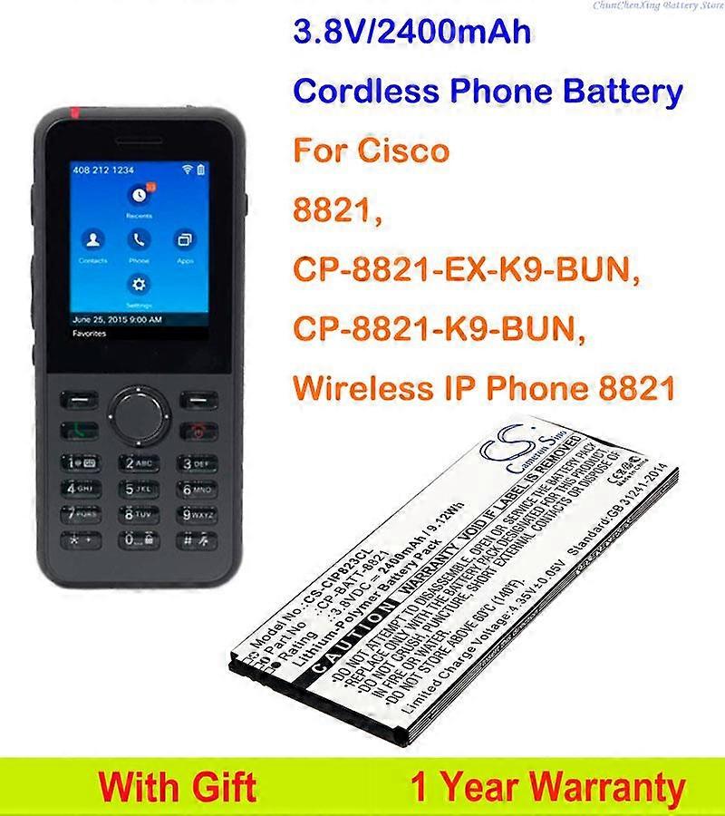 2400mah Cordless Phone battery for CISCO 8821,CP-8821-EX-K9-BUN,CP-8821-K9-BUN,CP-8821-K9-BUN,Wireless IP Phone 8821