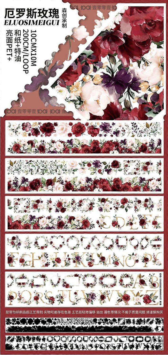 花柄のPETテープ10mを選択するための23のデザイン