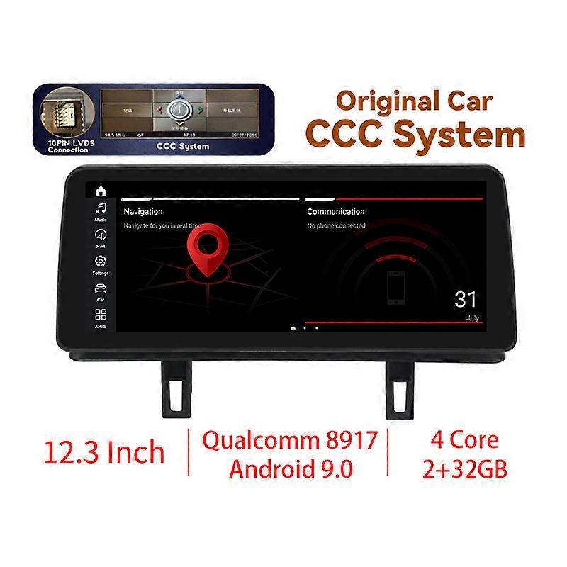 Autoradio 12,3 pouces pour BMW Série 1 E81 E82 E87 E88 Carplay Autoradio Android Radio Navigation multimédia