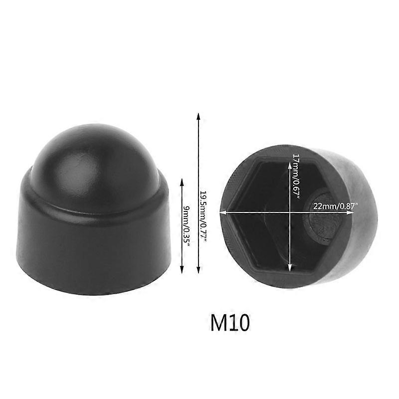 4-16Pcs Dome Car Door Screw Protection Cap Cover Exposed Hexagon Plastic M6 M8 M10 M12 Bolt Nuts For Toyota Corolla Rav4 Yaris