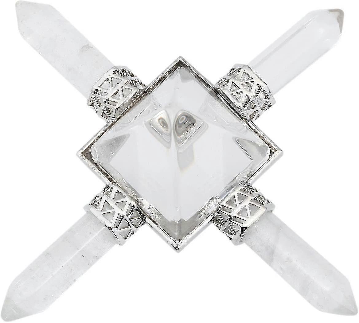 Natural Gemstone 4 Point Crystal Pyramid Energy Generator,rock Quartz
