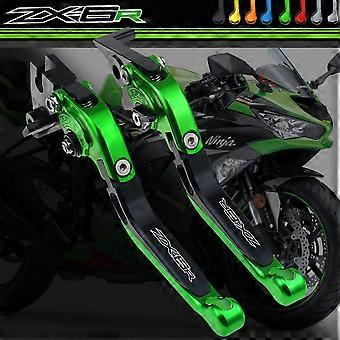 CNC Short Adjustable Brake & Clutch Levers For Kawasaki Ninja ZX-6R ZX6R – Multicolor