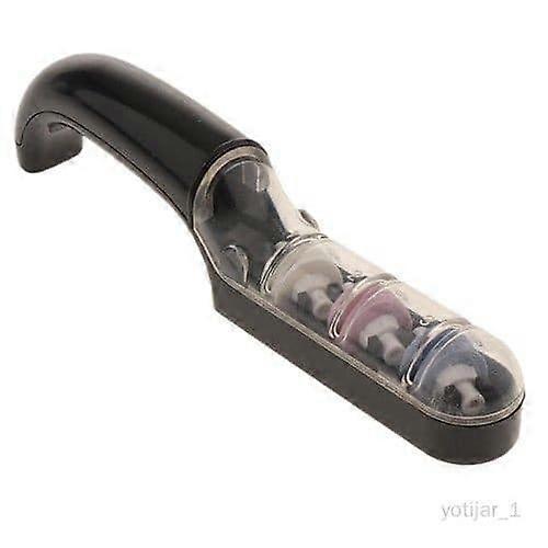 Knife sharpener 3-step sharpening system with refining base for