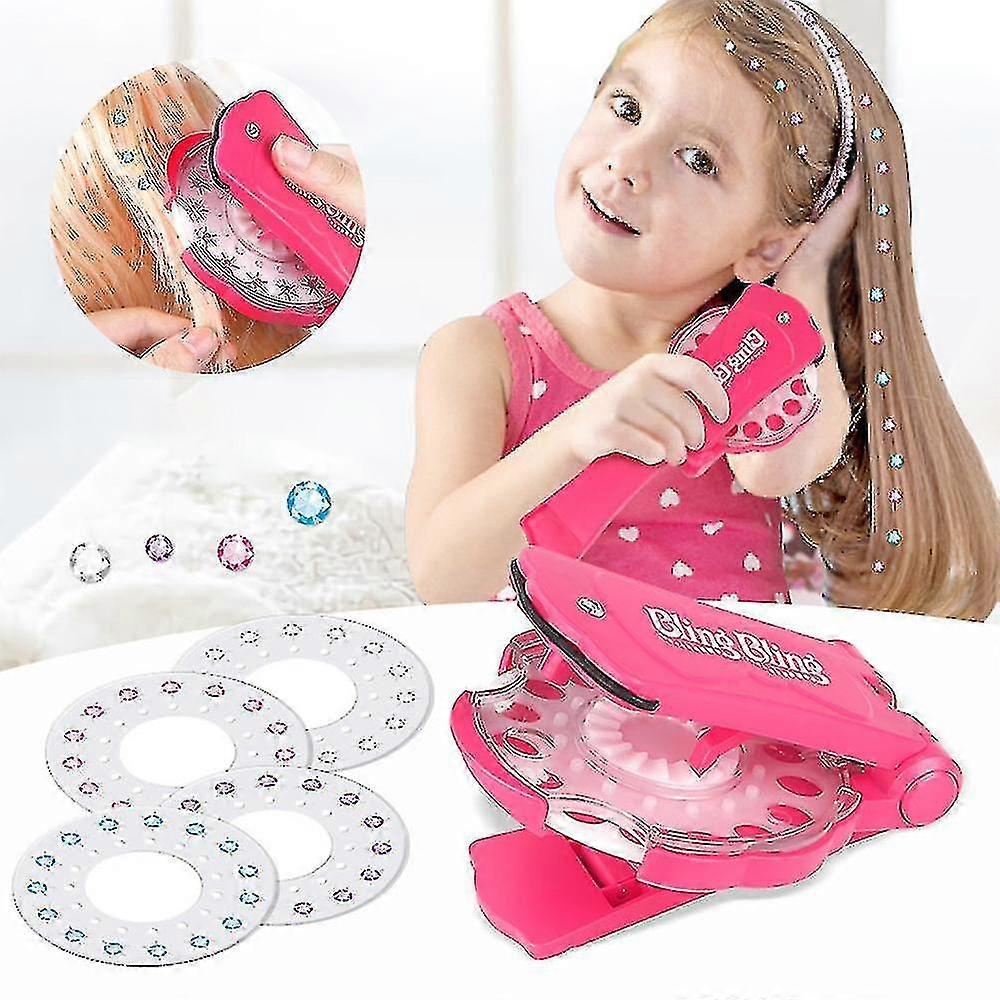 Hair Gem Stamper With 180 Gems Kit With Rhinestones Bling Bling Diamonds Stapler Tool