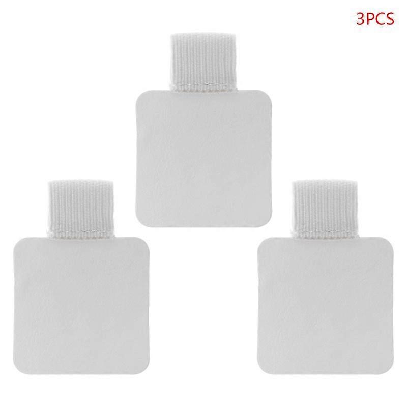 3pcs Square Self-adhesive Leather Pen Clip Pencil Elastic Loop For Notebooks Jou
