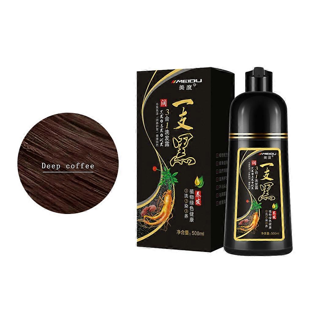 Black Hair Products Shampoo Natural Herbal Extract Grey Coverage Easy to Use