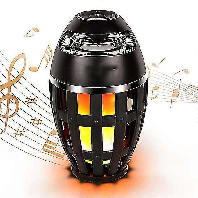 Portable wireless speaker led flame light loudspeaker bluetooth speaker outdoor player with led flame torch light flicker light