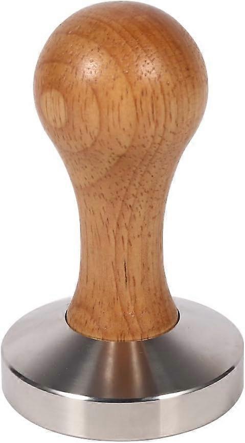 אספרסו טמפר נירוסטה בסיס 57.5 מ"מ מכבש פולי קפה עם ידית עץ