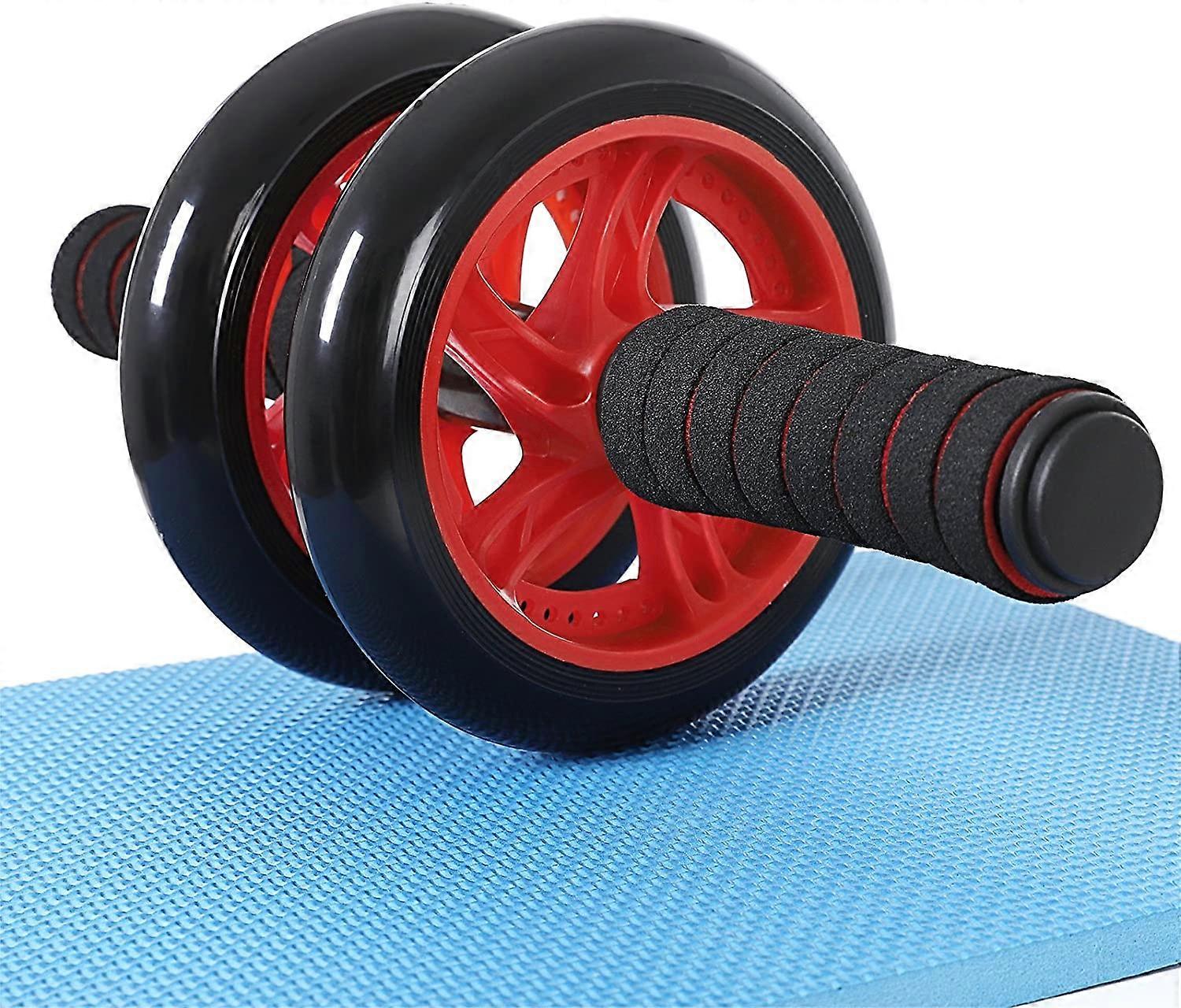 Bauchräder, AB Rad, Anti-Rutsch, Krafttraining, Fitnesstraining, Rot
