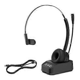 A8 On Ear Headset Bt 5.0 Wireless Kopfhörer Call Center Kopfhörer mit Noise Cancelling Mikrofon Einstellbarer Kopfbügel Lautstärkeregler mit Ladevorgang Do