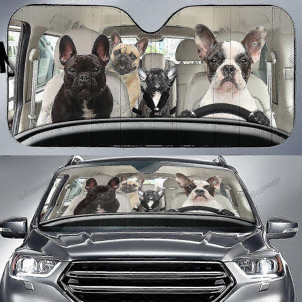 絶妙なフレンチブルドッグ車のサンシェードフレンチブルドッグのフロントガラス犬ファミリーサンシェードフレンチブルドッグ車のアクセサリーフレンチブルドッグLo