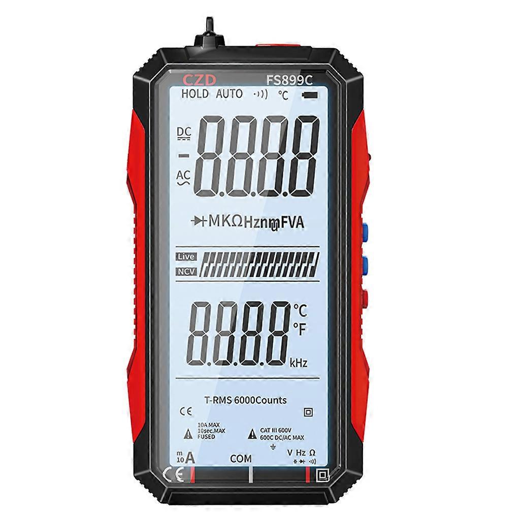 Multimeter with Large Screen 6000 Counts Voltmeter/Ohmmeter/Capacitance Temp