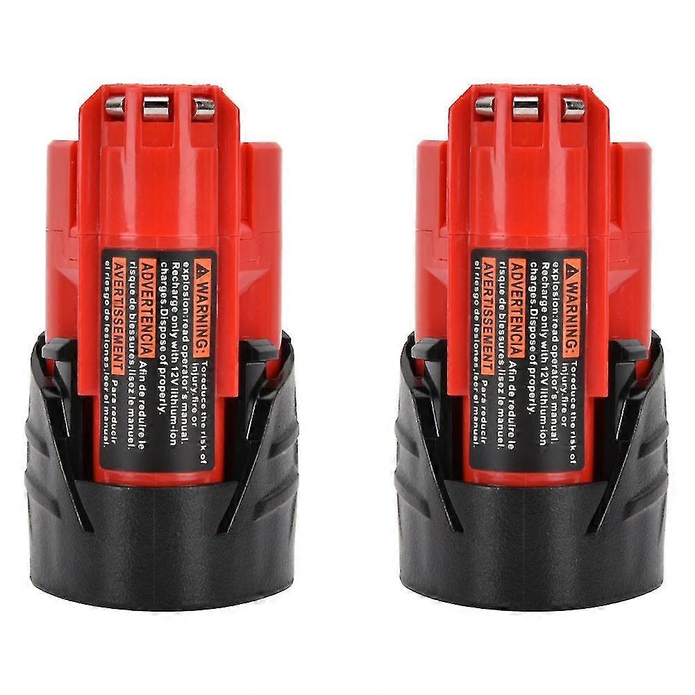 2PCS 12V 2500mAh 2.5Ah Li ion Battery compatible with Milwaukee M12 48-11-2401 Durable Core M12 Batt