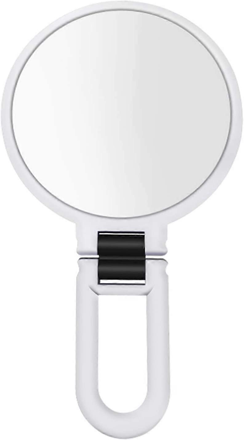 15X Magnifying Mirror Folding Rotatable with Stand(White)