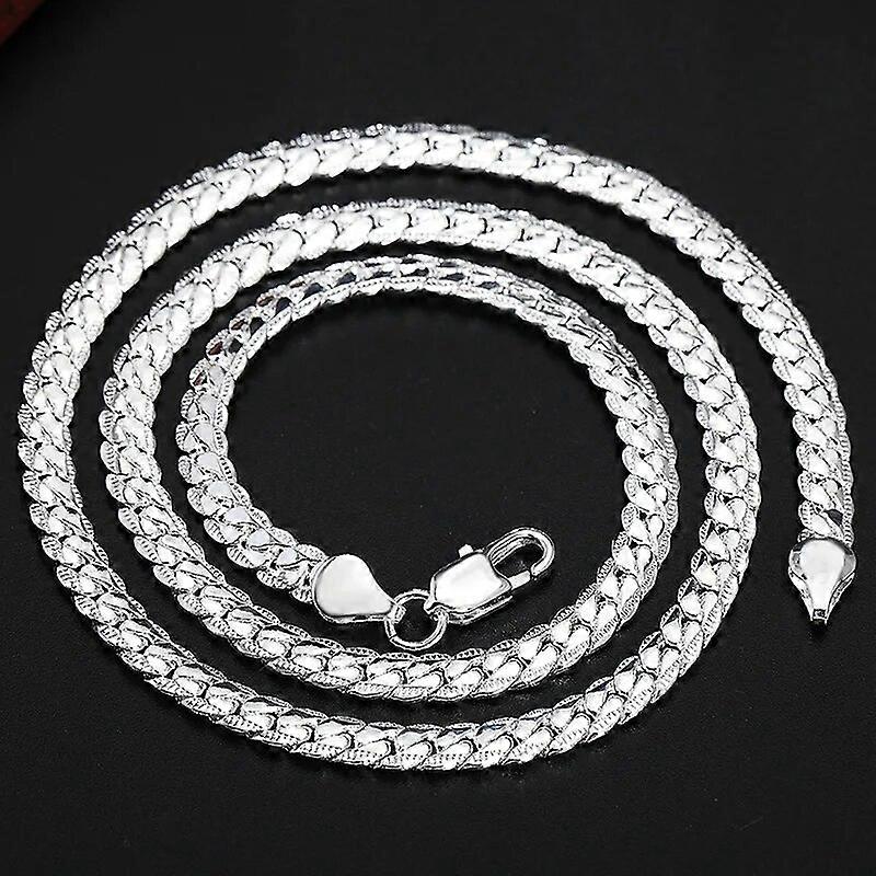 Jewelry Full Side Necklace Cross-Border Unique Simple Silver-Plated Necklace