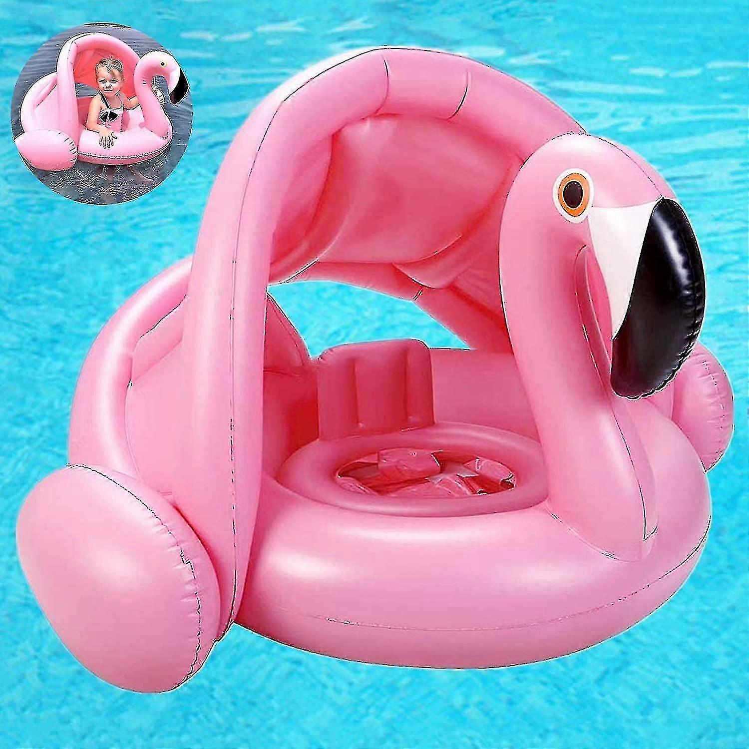 Weefloat Baby Flamingo Float con dosel inflable piscina float tw