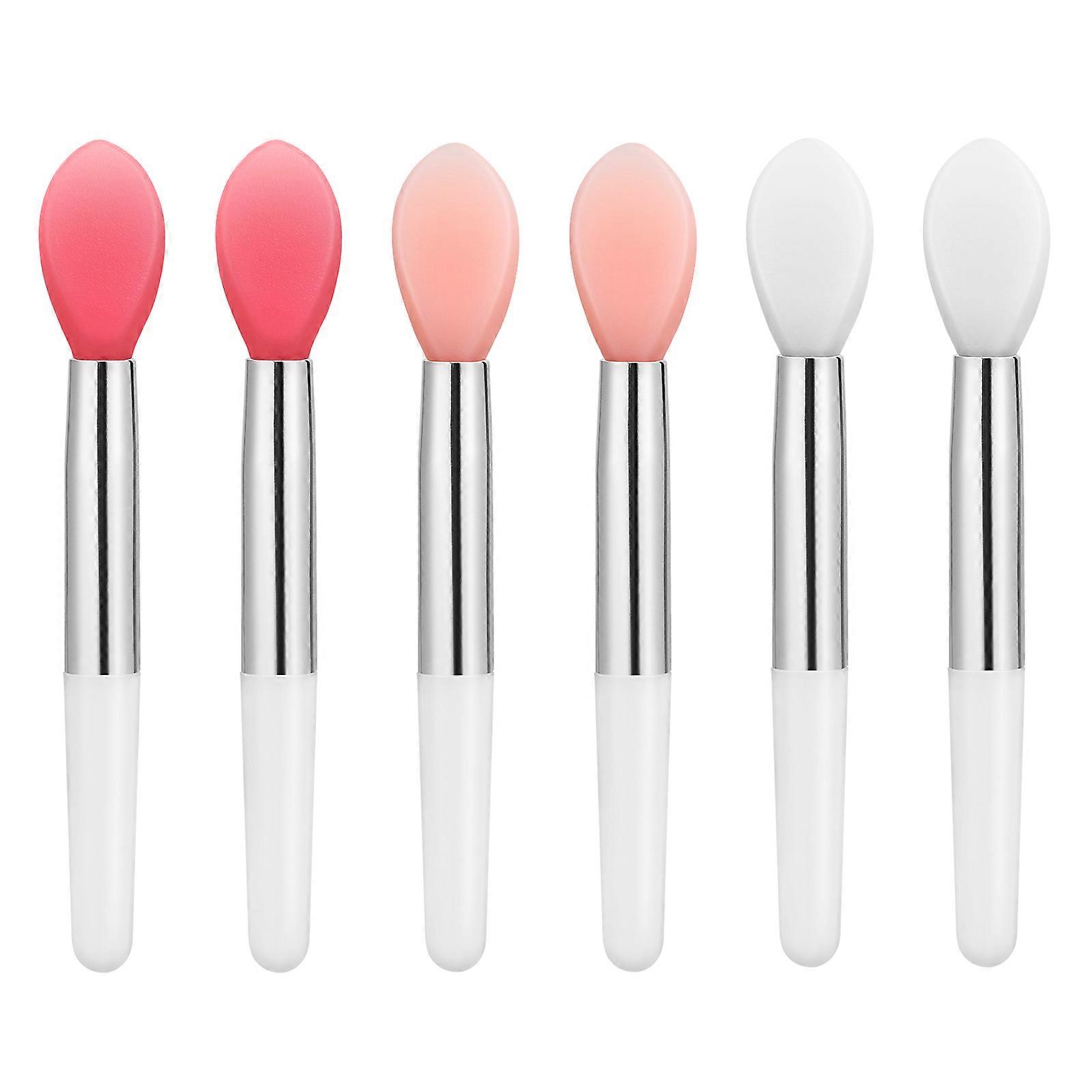 Lurrose 6pcs Lip Silicone Single Head Lipstick Portable Easy to Use Lipstick Applicators