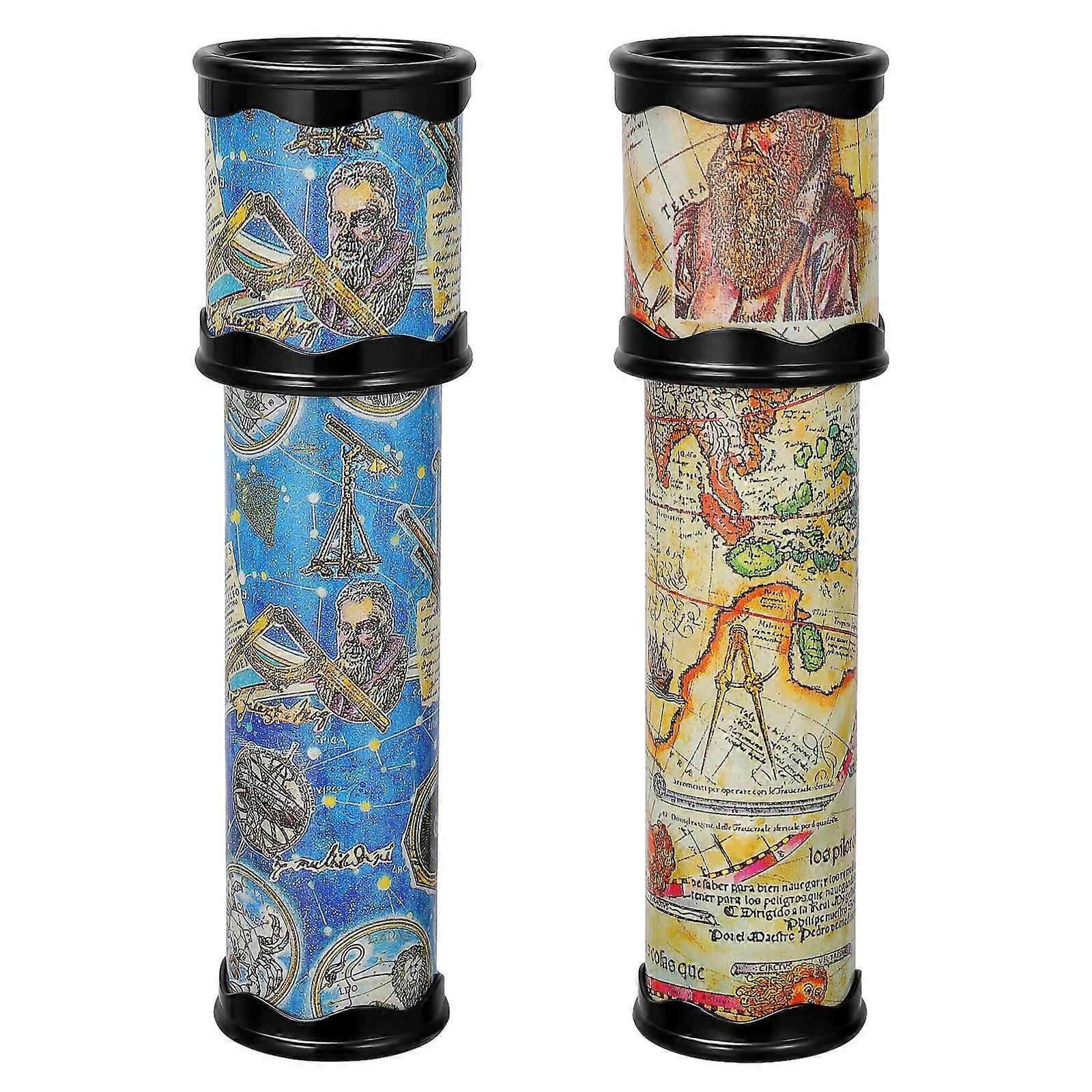 WINOMO 2pcs Classic Kaleidoscope Toy Novelty Games Toy Educational Toys for Kids Children (Random Color)