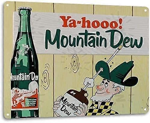 マウンテンデューソーダポップストア広告ヴィンテージレトロな壁の装飾金属錫サイン錫サイン7.8X11.8インチ