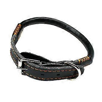 Circle T - Oak Tanned Leather Round Dog Collar, Black