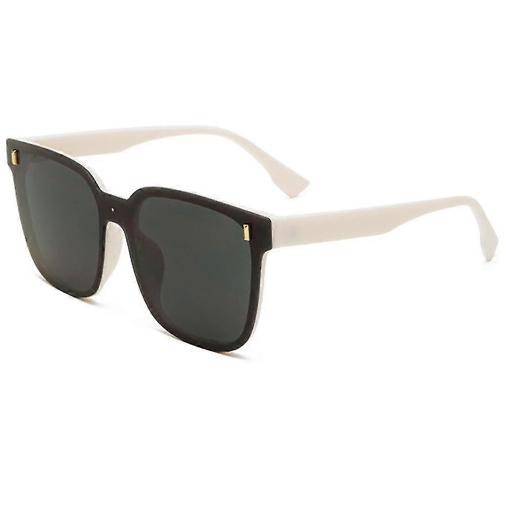 Retro Oversized Square Solglasögon Trendy Style Solskydd för kvinnor