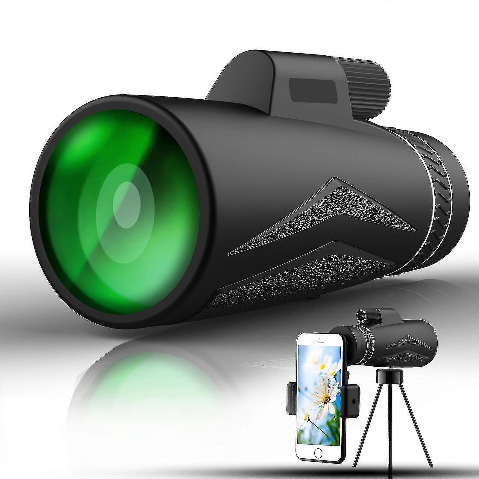12 x 50 High Power Ed Glas Monokular Teleskop mit Smartphone Halter Stativ