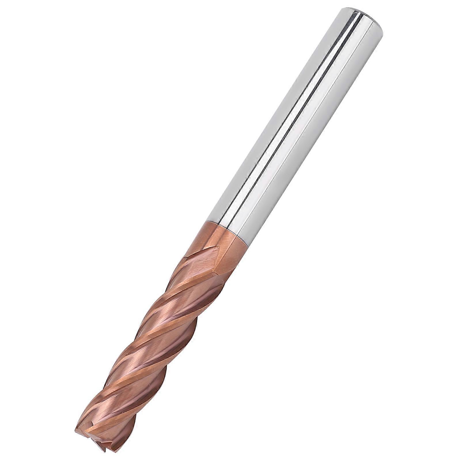 End Mill Tungsten Steel 4 Fulte Milling Cutter Aluminum Cutting CNC Tool 10x100x10D