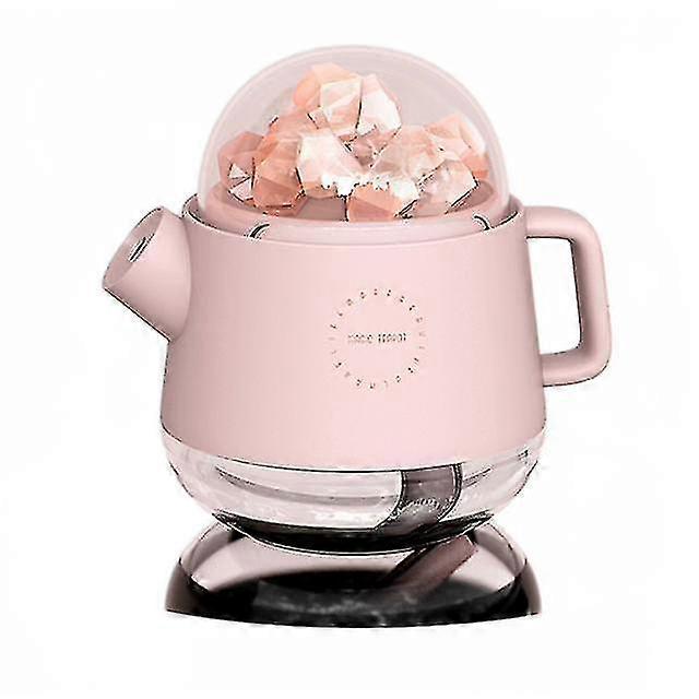 Umidificatore rosa Diffusore di aroma di cristallo di ricarica wireless USB con pietra salina