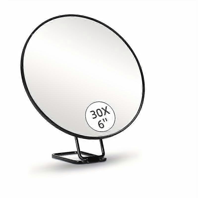 30x Magnifying Mirror, Magnifying Mirror With Stand And Tweezers, Handheld Mirror With 30x/1x Magnification, Compact Mirror For Traveling, 30x Makeup