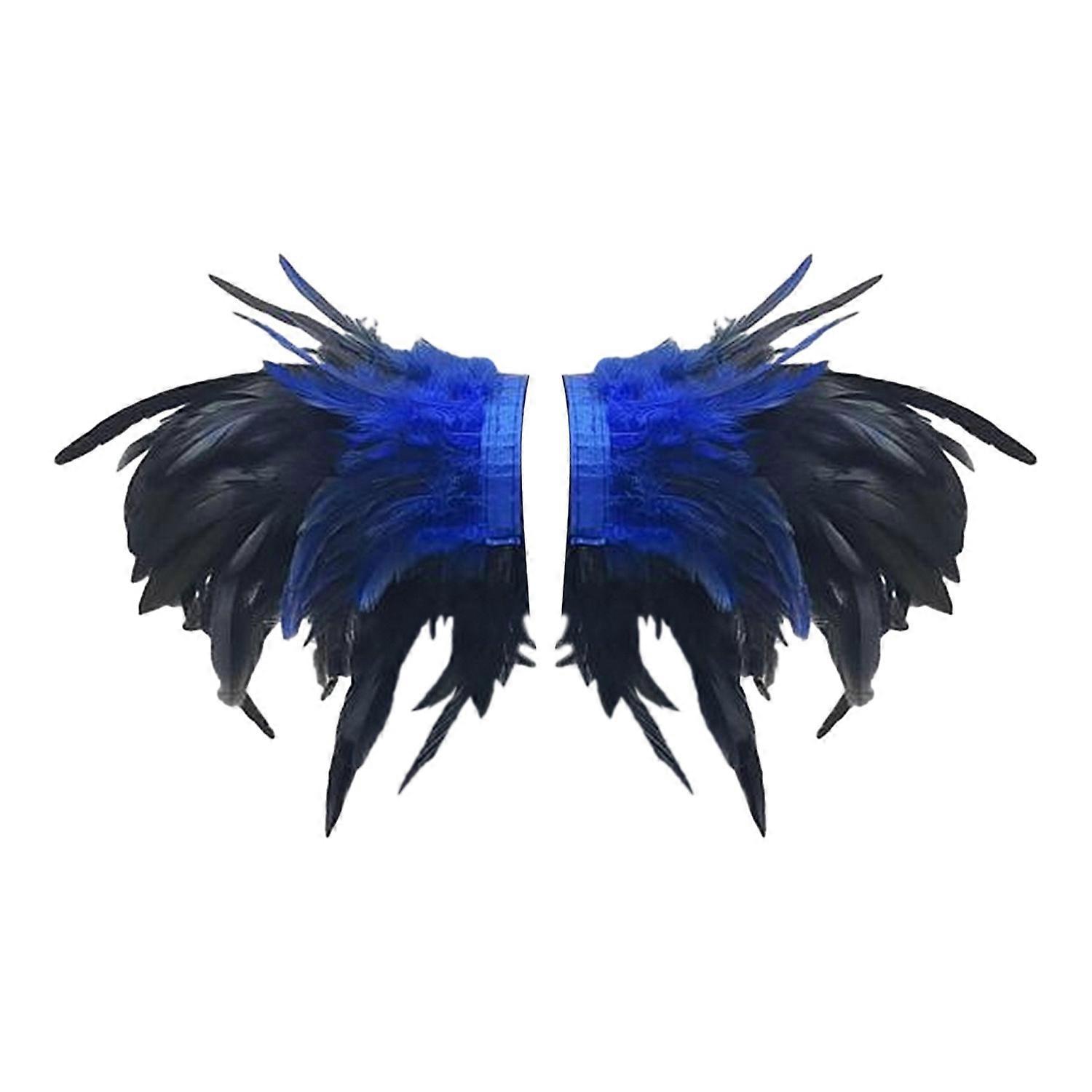 1 Pair Faux Feather Shrug Shawl Shoulder Wrap Cape Soft Adjustable Band Gothic Cosplay Party Stage