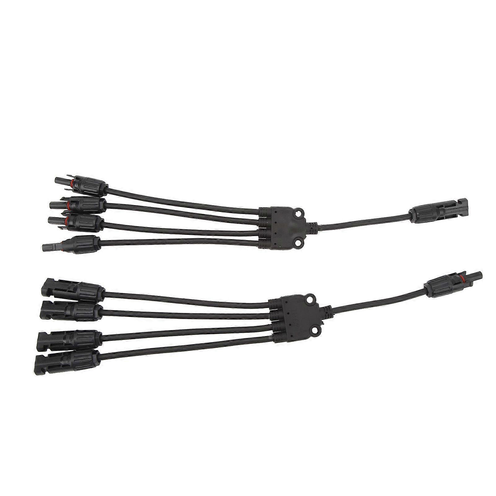 Solstik 1 til 4 Y Parallel adapter Kabel Wire Plug Tool Kit til solpanel