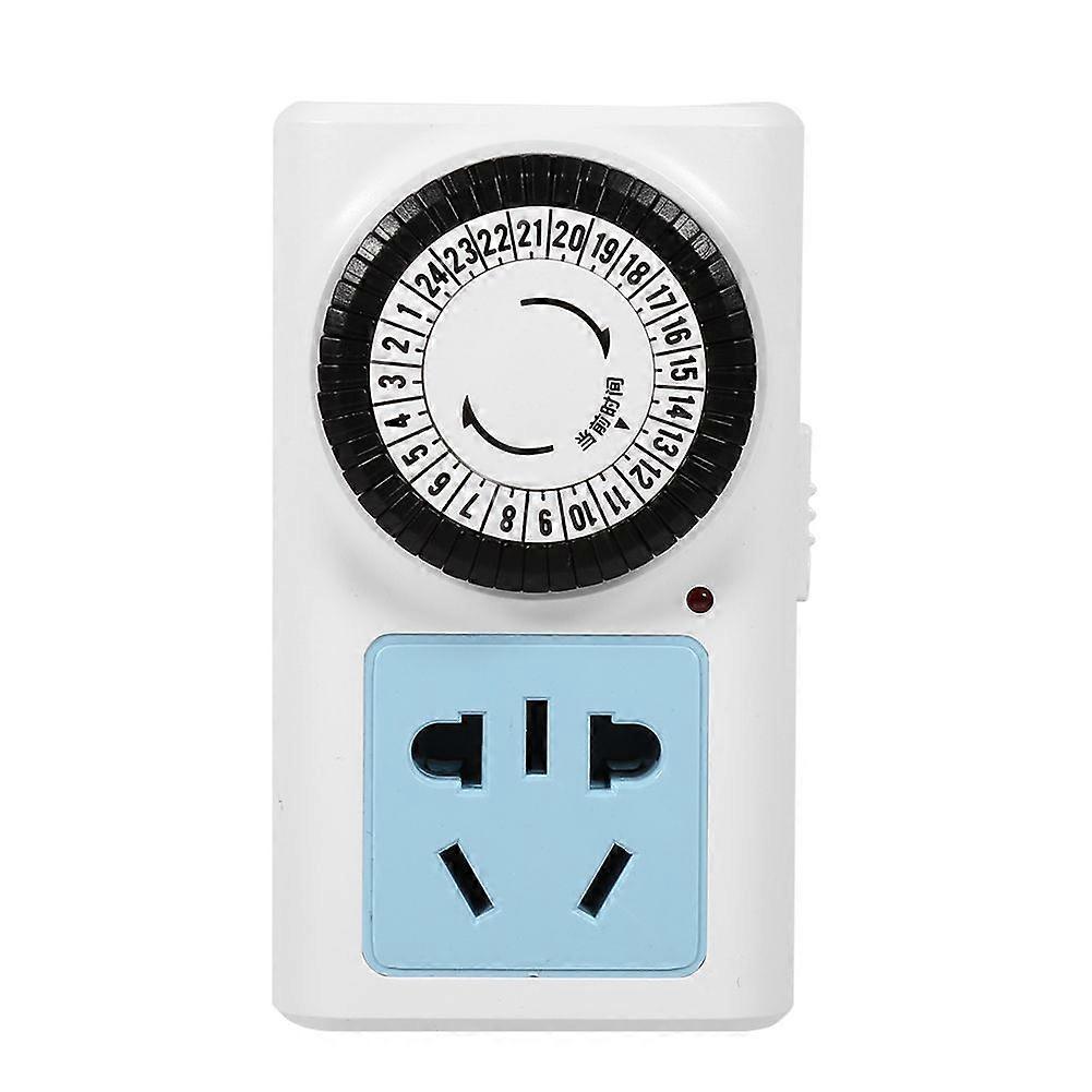 24 Hour Electrical Mechanical Wall Plug Switch Energy-saving Timer Socket Indoor Home Use