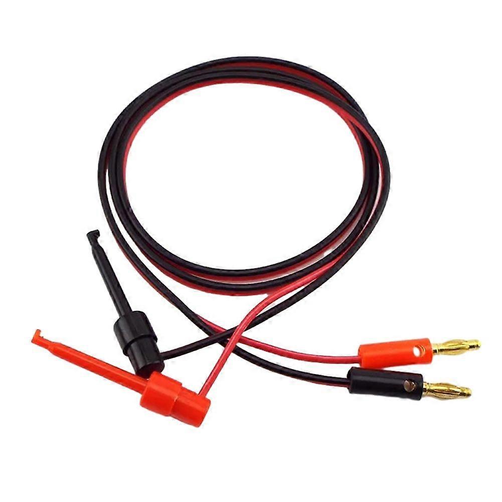 1M 4mm Banana Plug Connector To Hook Clamp Adapter For Multimeter Test Leads Probe Wire Pen Cable 3A