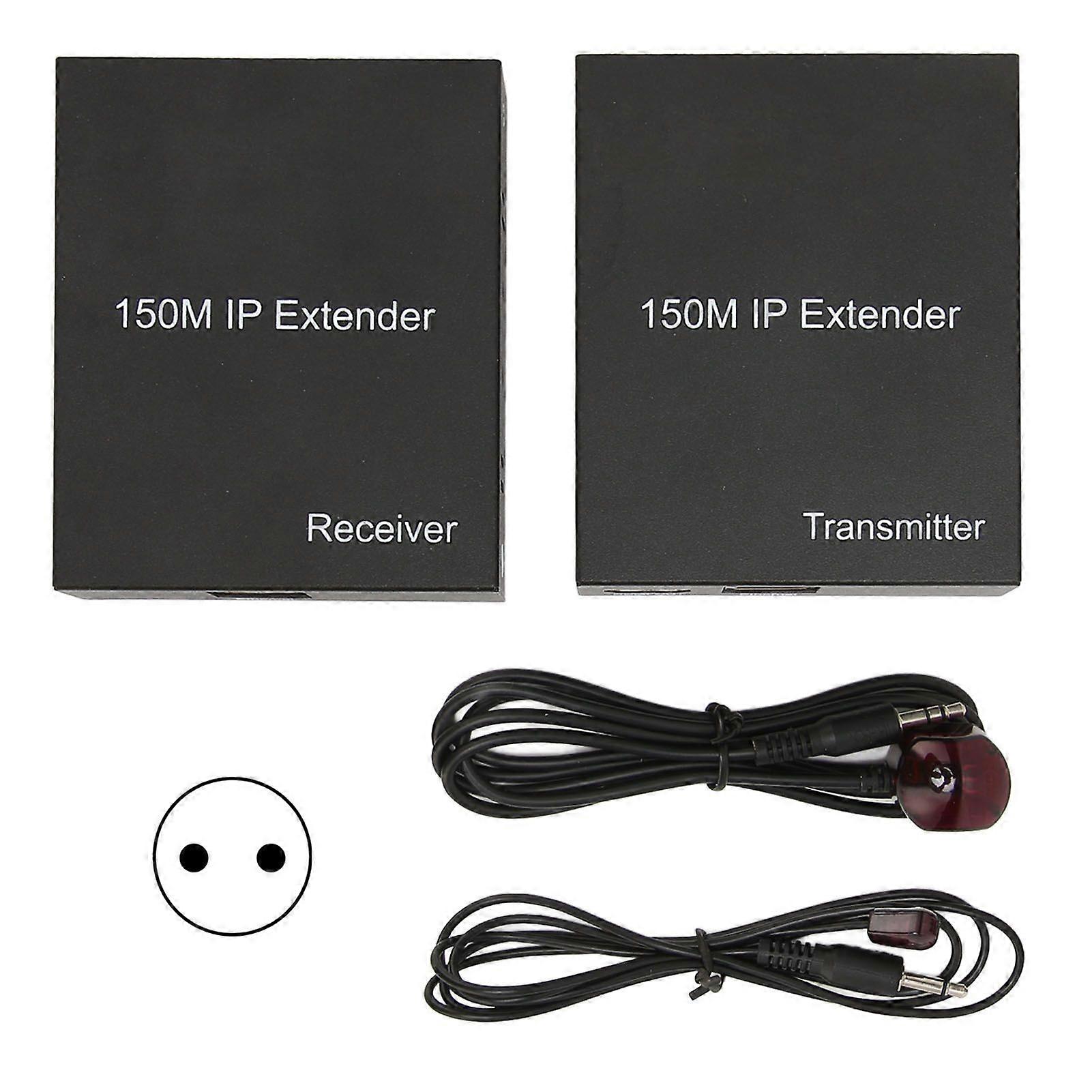 IP Extender 495ft/150m Full HD 1080P At 60Hz IR Control HD Multimedia Interface Loop Out Function Extender 100240VEU Plug