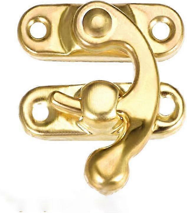 Antique Vintage Lock Clasp Right Latch Hook Hasp Swing Arm Latch Plated Golden(10pcs, Gold)