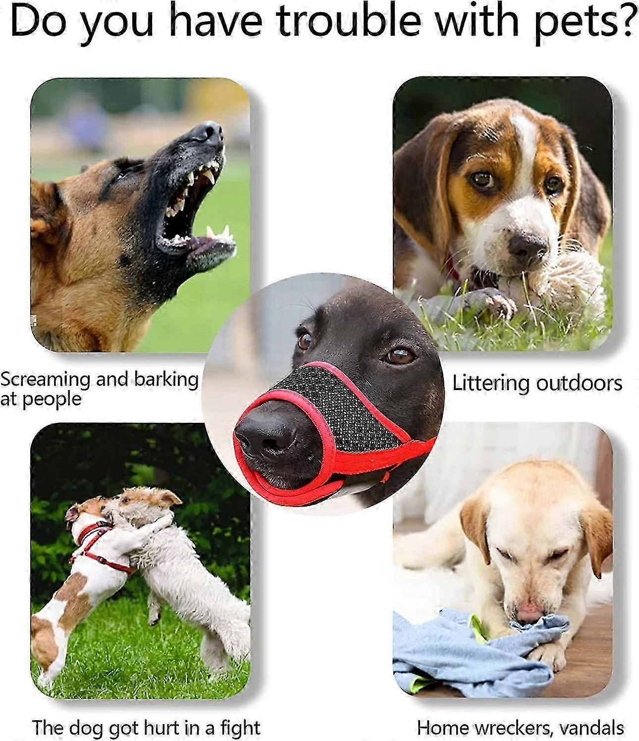 Dog Muzzles, Breathable Adjustable Muzzle and Dog Training Muzzle