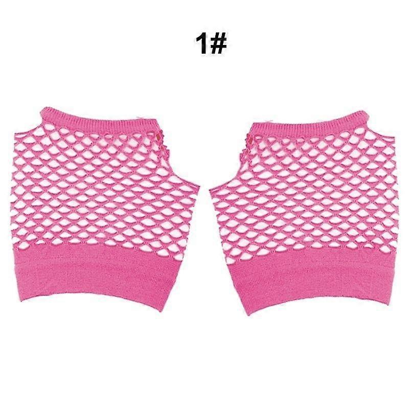 1 Paar kurze Netzhandschuhe fingerlose Handschuhe Partyhandschuhe Netzhandschuhe
