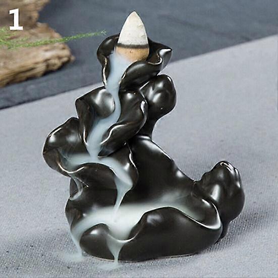 Mini Chinese Style Incense Holder Mountain Stream Ceramic Incense Burner