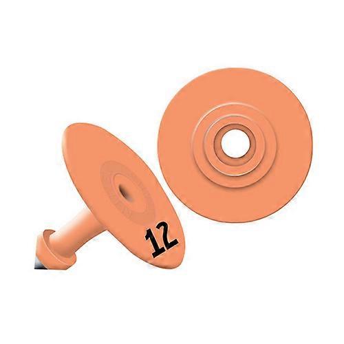 Allflex Global Small Round Numbered Tags 1-25 Orange, 1 Count