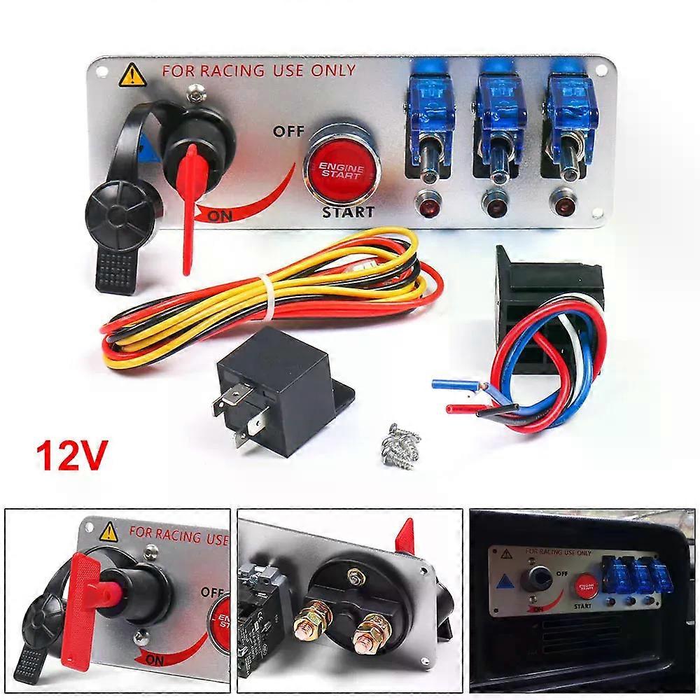 12V Auto LED Racing Car Ignition Engine Start On/Off TT102248 Lever Switch Panel