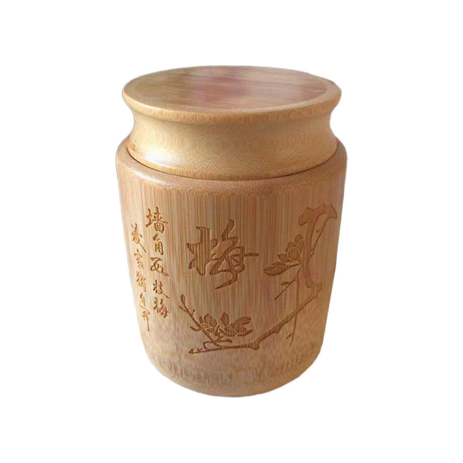 Lightweight Tea Container Multifunctional Tea Bamboo Container Tea Box Practical and Strong Can for Tea Enthusiasts  S