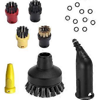 Pcs Karch Steam Cleaner Accessory Set, 4 Karch Brushes, 1 Large Round and 2 Nozzle Spare Parts, for Karch SC1 SC2 CTK10 SC3 SC4 SC5 SC7 -X