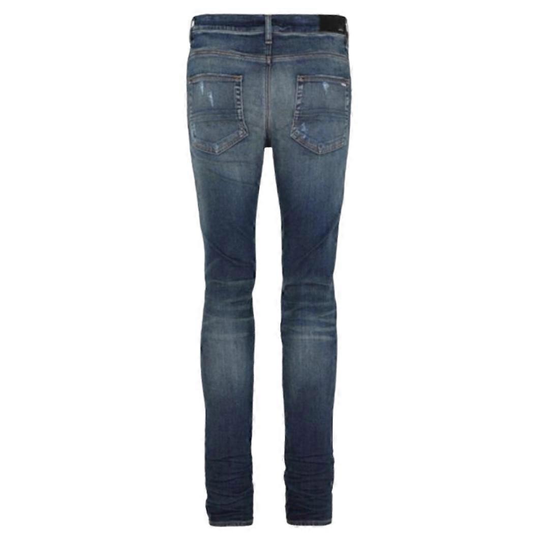 Amiri Slim Fit Slash Deep Classic Blue Denim Jeans | Fruugo US