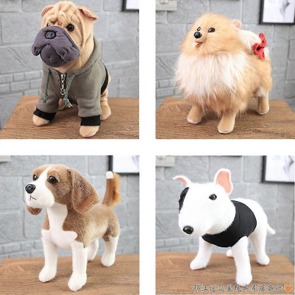 サンドドッグ#40-45cm3Dシミュレーション犬ぬいぐるみペット犬人形闘牛チワワゴールデンシャピ有名な犬人形